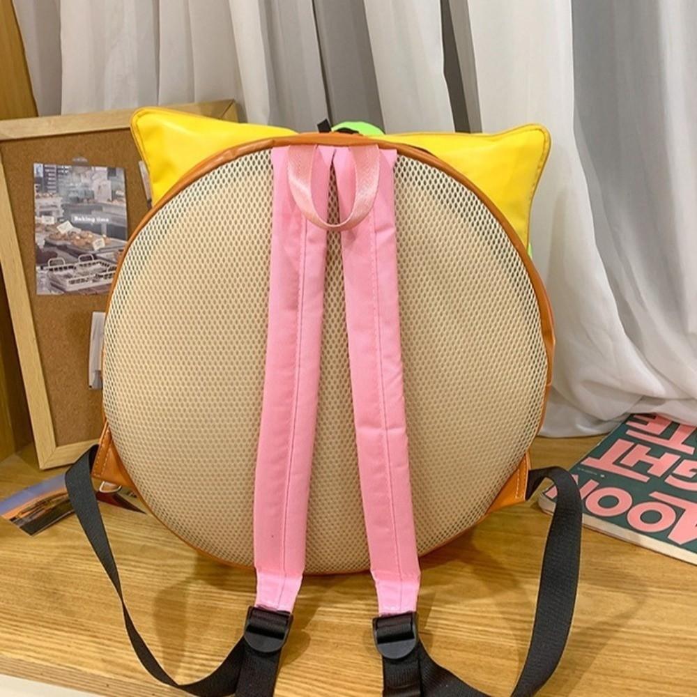 Süßer Cheeseburger-Rucksack mit großem Fassungsvermögen, schöner Stil, wasserdichter Hamburger-Rucksack, mehrschichtiger Schulrucksack, für den täglichen Gebrauch