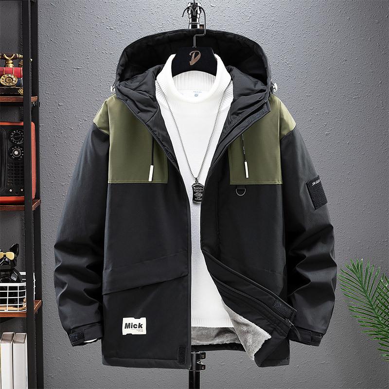 Fleece verdickt Herbst und Winter Herrenjacke Herren Kapuzenjacke Große Größe Hochwertige Jacke Herren