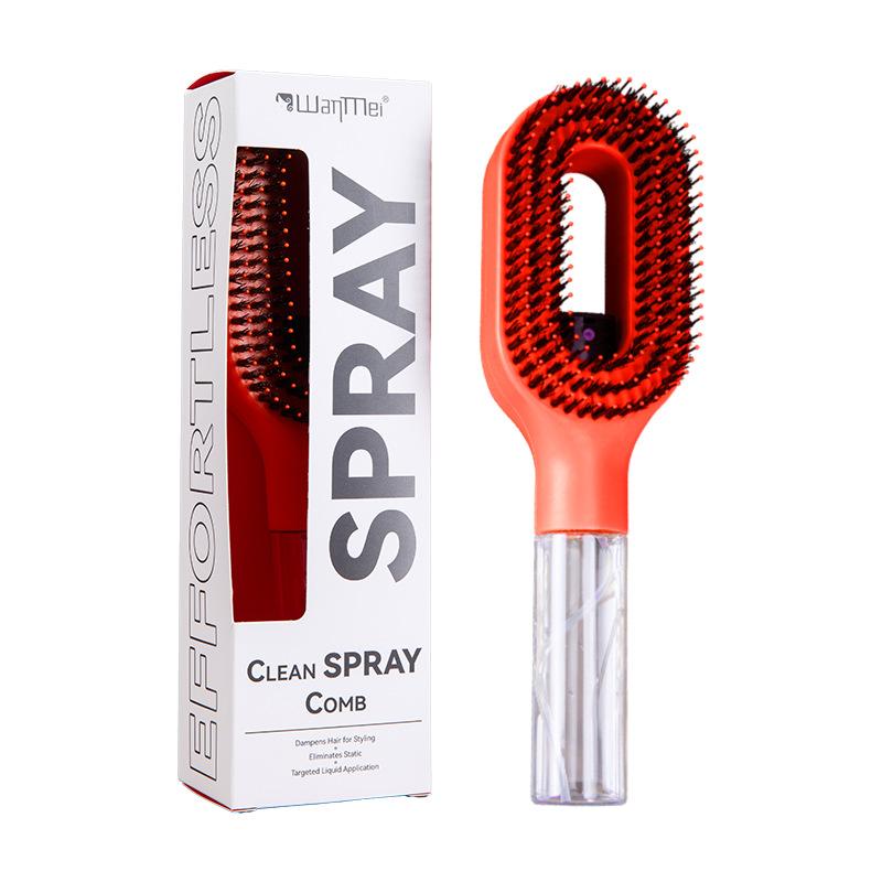 Spray Hair Brush Liquid Water Spray Paddle Comb Scalp Massage Tool for Women Daily Hair Grooming