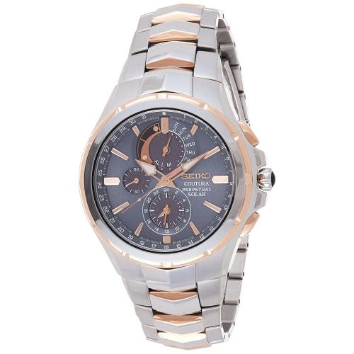

Coutura Men s Solar Perpetual Calendar Alarm Chronograph Watch, Gray - SSC788. 44mm.