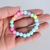10-piece Set of Colorful Elastic Bracelets for Little Girls Bracelets for Teenagers and Children Pearl Beaded Bracelets