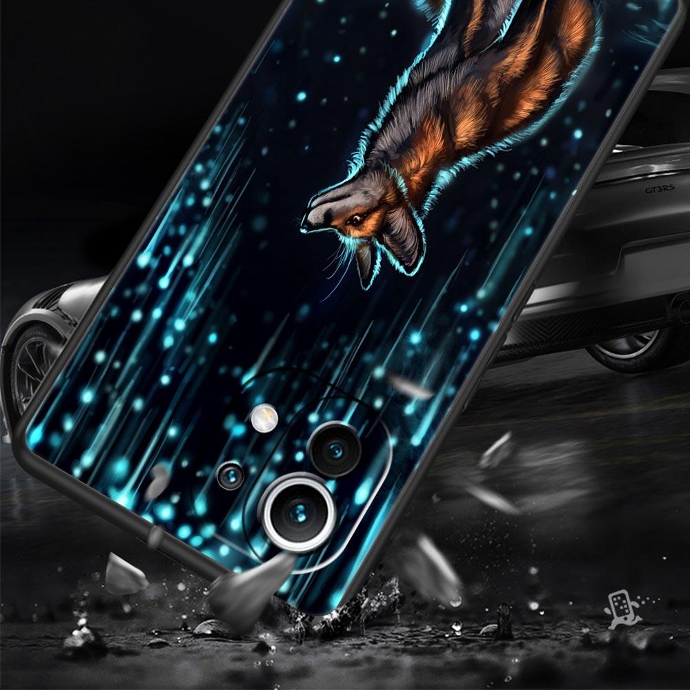 Coque de téléphone Animale Mignonne Dessin Animé Renard Pour Xiaomi Poco X3 NFC M3 M4 F4 X4 Pro 5G F3 GT Mi 12 11T 10 9T 10T Lite 11 Ultra Housse Noire