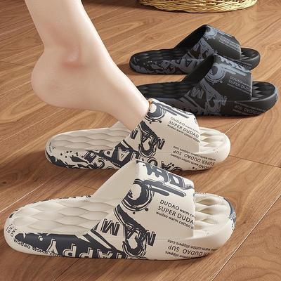 Men's Slippers Casual Non Slip EVA Lightweight Slippers for Indoor Outdoor Summer Sandal Beach Pool Gym Bathroom Shower Shoes Plus Size