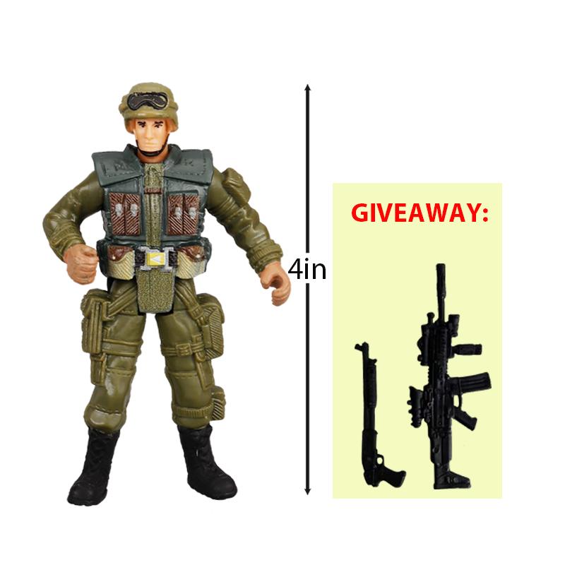 10cm Warrior Elite Force Army Police Military Snow Navy Soldier Action Figure Toy Terrorist SWAT Team Figuras for Children Gift