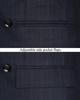 Gunmetal Blau Dezentes Karomuster Zweireihiger Blazer