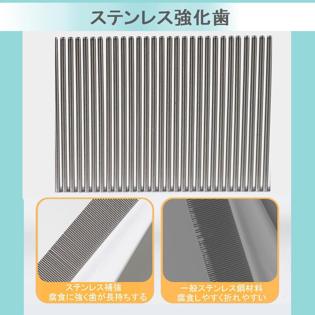 FineGood Pet Comb for Dogs and Flea Stainless Suitable for Long and Short Cat Pet Grooming Hair Removal Grooming Brush Cats, Comb, Steel, Anti-Static,