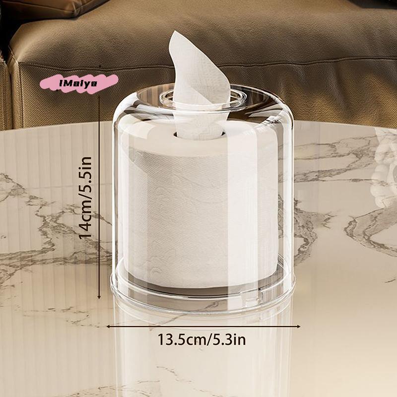M-Simple Acrylic Square/Round Tissue Box Living Room Desktop Transparent Napkin Box Ins Style Home Creative Bathroom Storage
