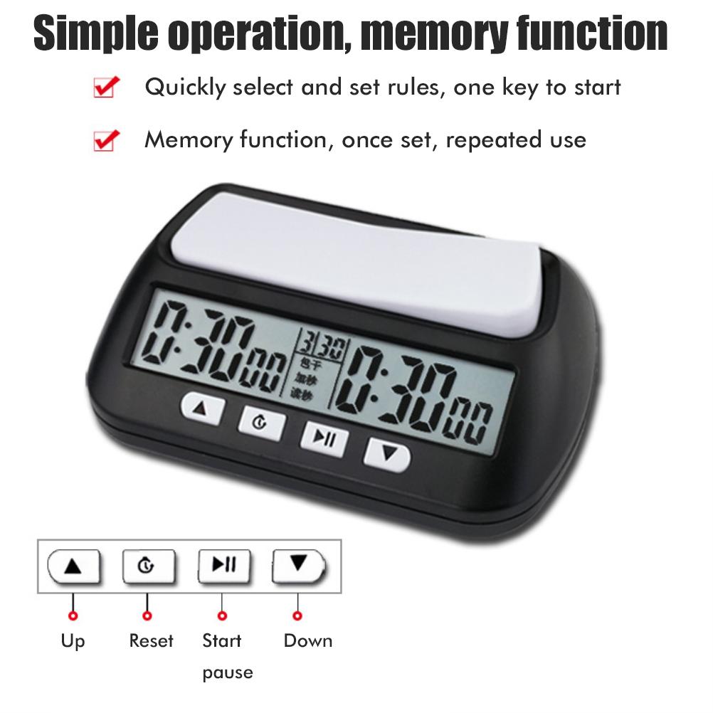 Professionell Schackklocka Speltimer Schacktimer Nedräkningstimer Internationell Schacktimer Klocka