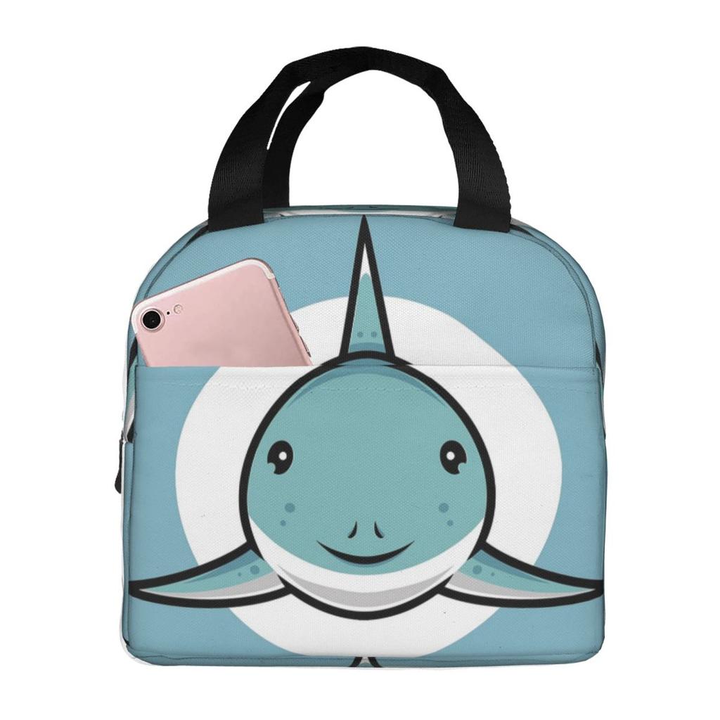 Cute Shark Insulated Lunch Bag for Women Children Leakproof Food Boxes Thermal Lunch Box Tote