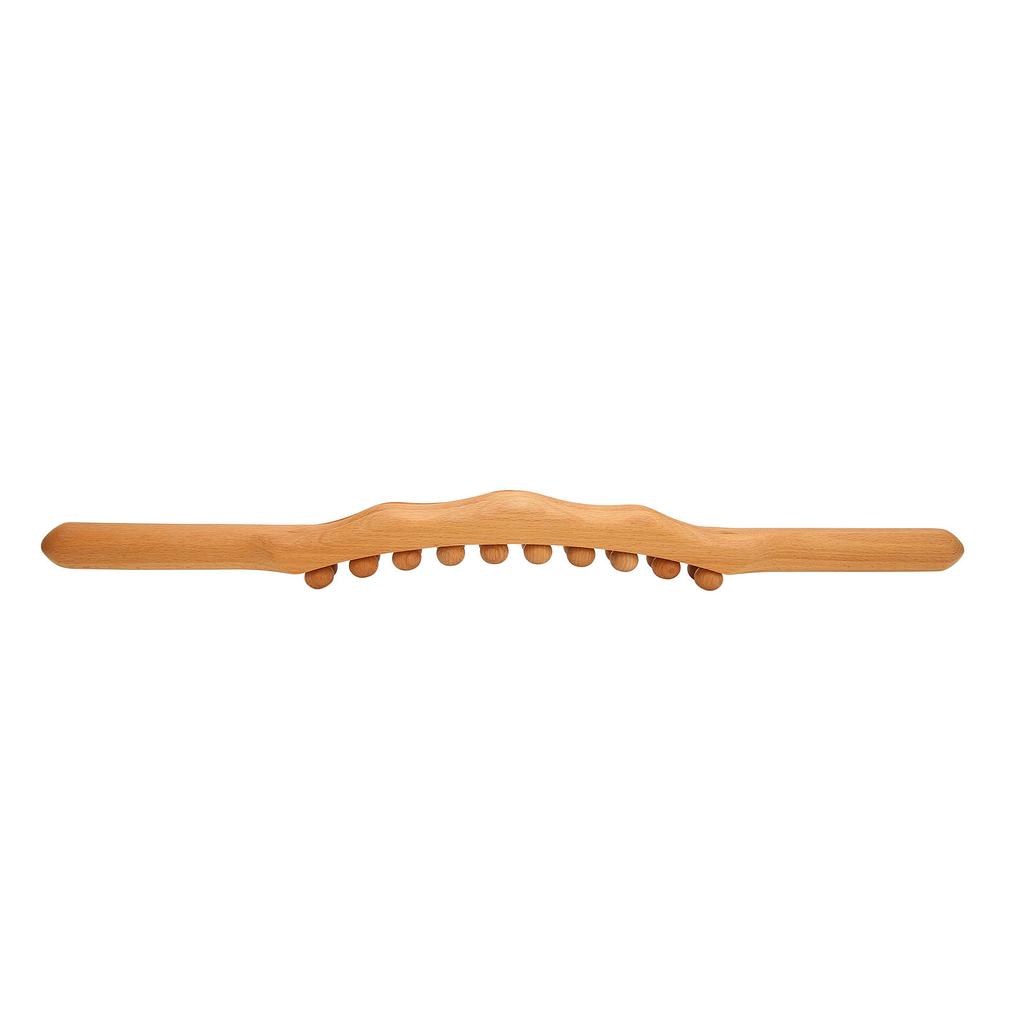 Body Massage Stick 20 Beads Wooden Muscle Massage Bar for Back Belly Shoulder