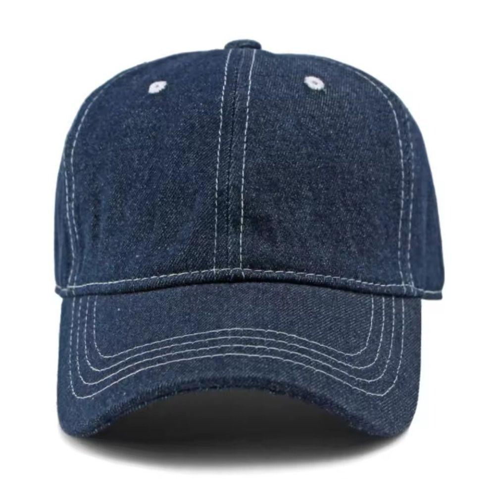 Solid Color Baseball Cap Adjustable Trucker Hat Casual Sun Hat Summer