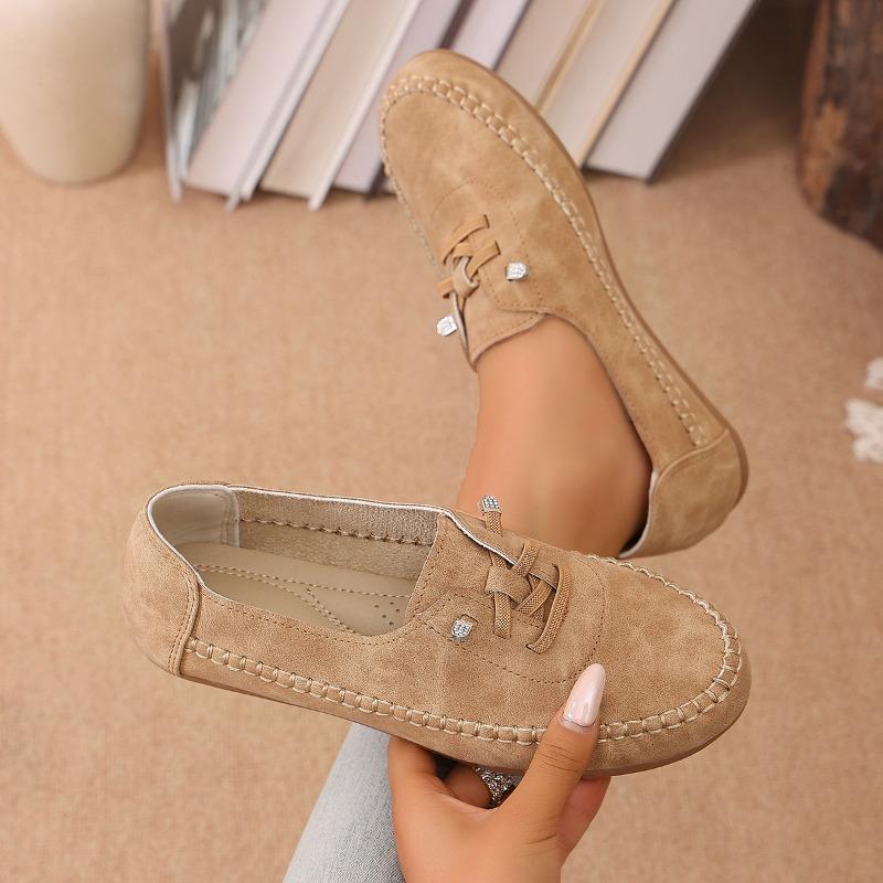 Casual Shoes Wholesale Large Size Retro Single Shoes Women's Lace-up New Middle-aged and Elderly Mother Shoes Fashion Spring and Autumn
