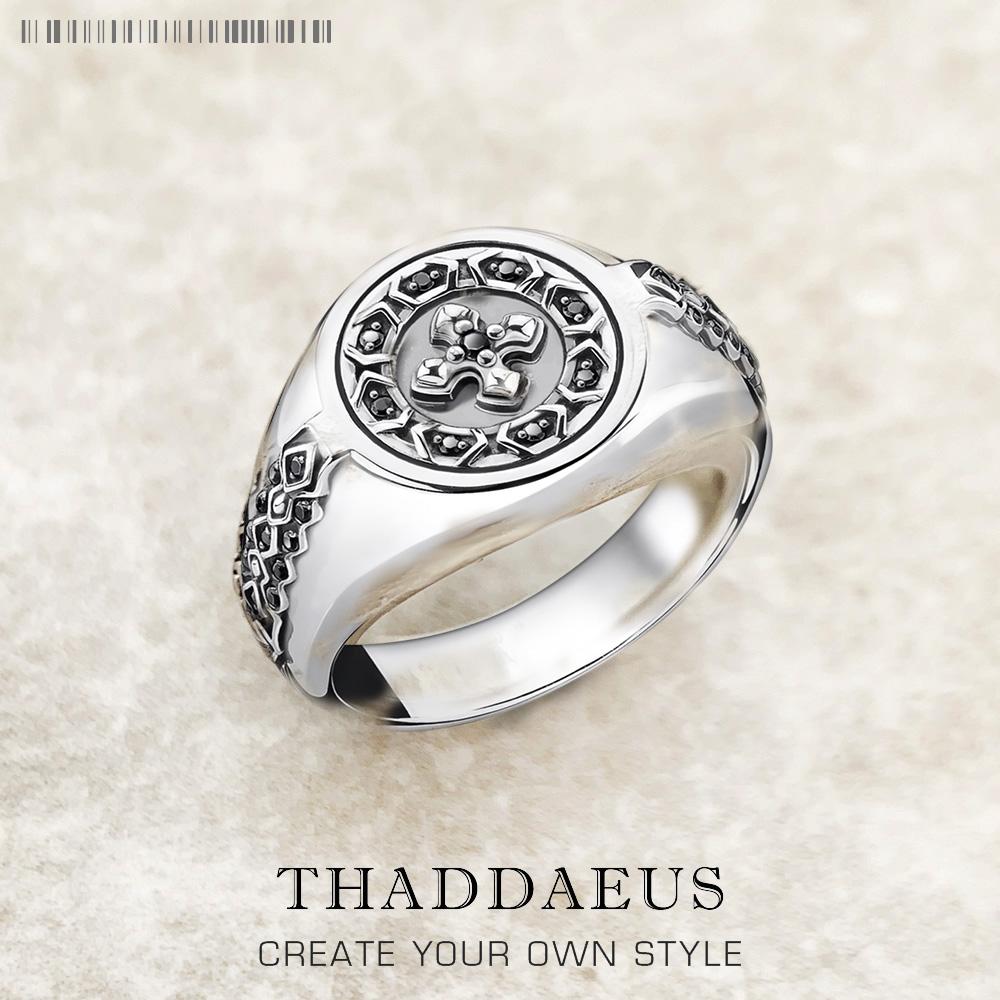 

Iconic Cross Signet Ring,Europe Style Jewerly for Women Men New Vintage Gift in 925 Sterling Silver 7