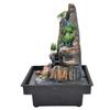 Resin Desktop Fountain Indoor Waterfall Fountain Desktop Rockery Ornament with Atomizer for Home