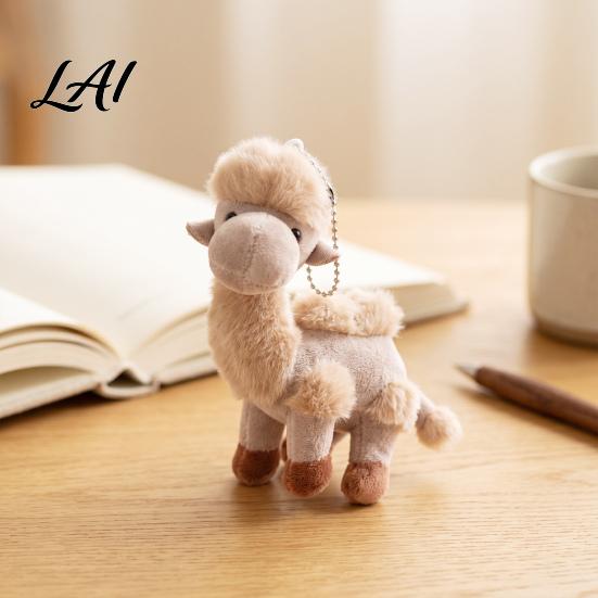 Backpack Accessory Plush Camel Bag Charm Stuffed Pendant with Bead Portable Chain Animal Plushie Handbags Purse Hanging Decoration Decorative