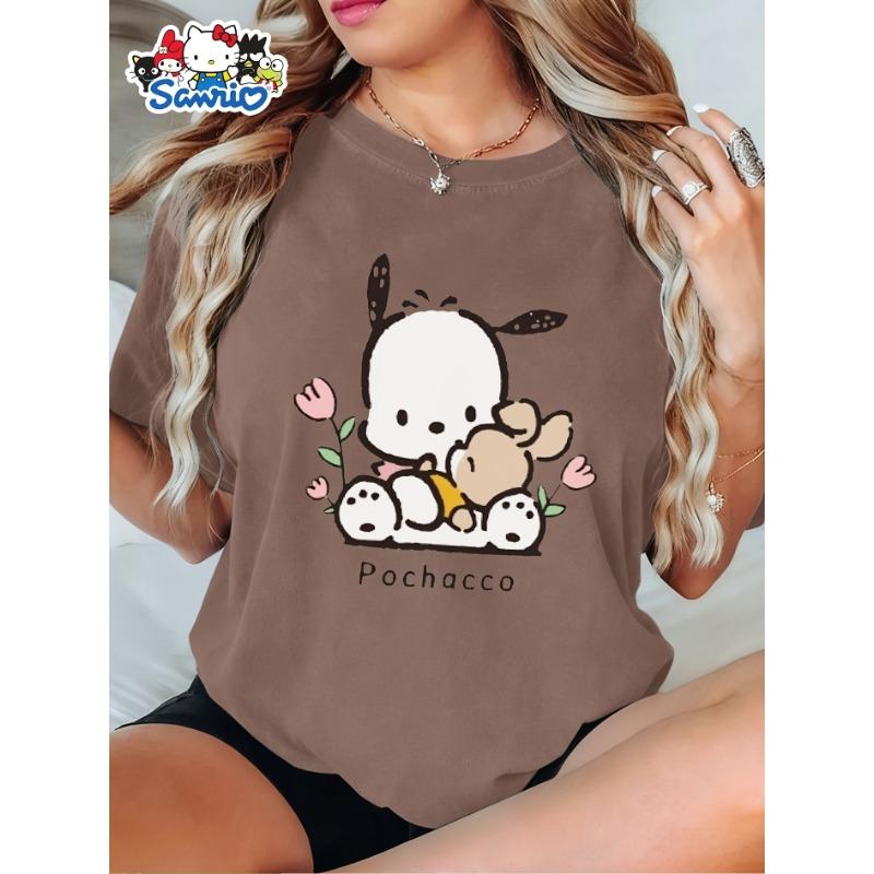 Genuine Sanrio Authorized Women's Elegant Short-sleeves Are Suitable for Daily and Holiday Wear In Spring, Summer and Autumn.