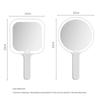 Handheld Makeup Mirror 3 Colors LED Light Mirrors Portable HD Intelligent Touch Screen Control Cosmetic Mirror Type-C Charging