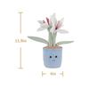 Apricot Lamb Potted Lily Flower Plush Toy, Soft and Cute, Fluffy Potted Lily Flower, 30cm