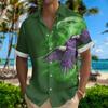 Hawaiian Men's Shirt  Animal Print Summer New And Women's Lion Pattern Short Sleeve Loose Large Breathable Top