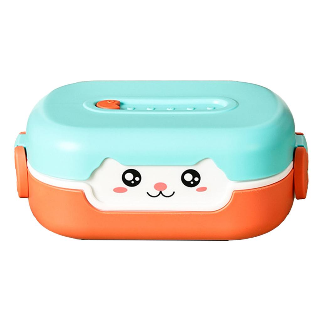 Children"s Cartoon Container 700ml Double Insulation Microwaveable Toddler Lunch Box for Picnic