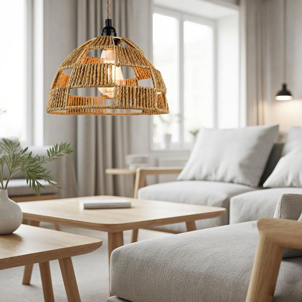 Ručně pletené vintage stínidla závěsných lamp