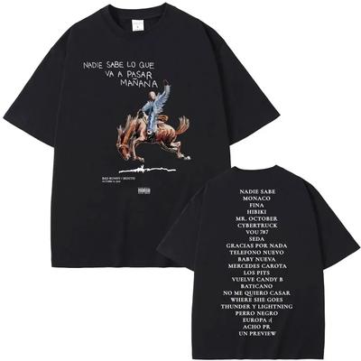 Rapper Bad Bunny Nadie Sabe Lo Que Va A Pasar Mañana Album Tee Men Women T Shirt Short Sleeve Tshirt Oversize T-shirts