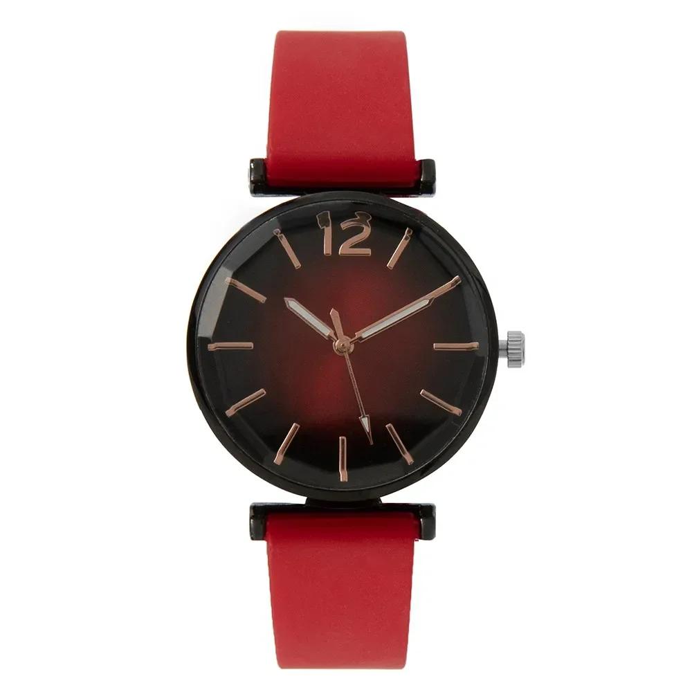 Fashion Ladies Sports Simple Black Dial Quartz Watch Casual 2025 Hot Sale Green Silicone Strap Women Clock Dress Wristwatches