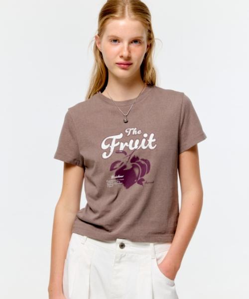 DEPOUND 90S Plum Slim T-Shirt [Brown]