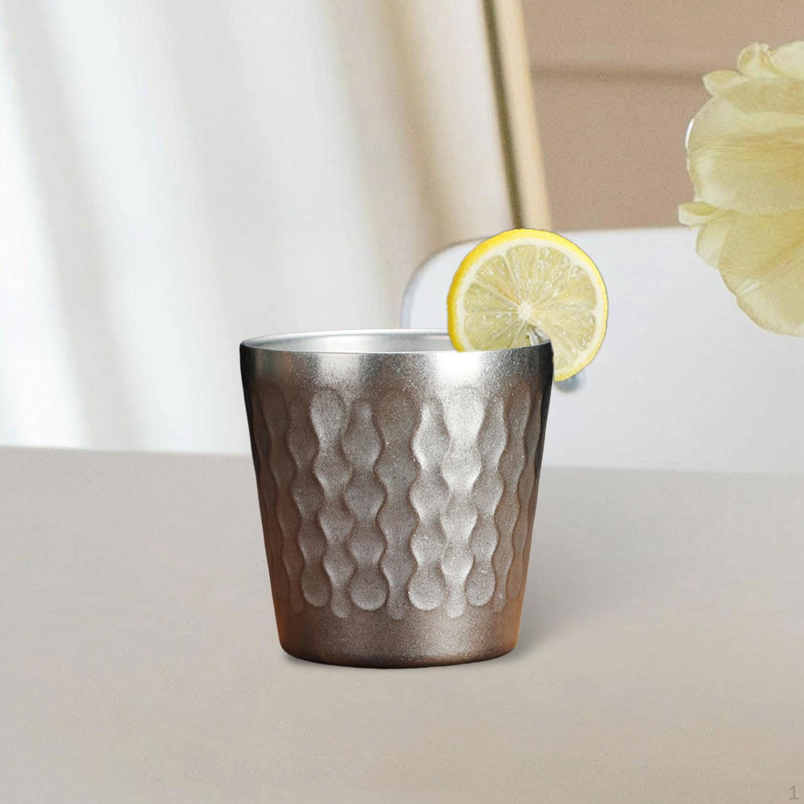 

Чашка из нержавеющей стали, кружка для кемпинга, изолированная многоразовая посуда, вода, кофе для барбекю 175ml