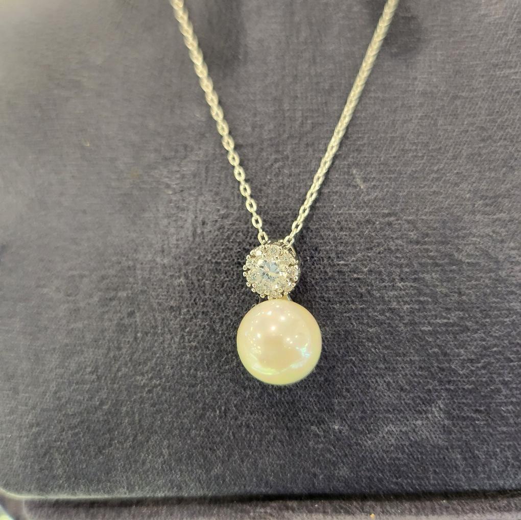 One Cubic Nuclear Pearl N Round Pearl Necklace MSMNEJJ0004WHF