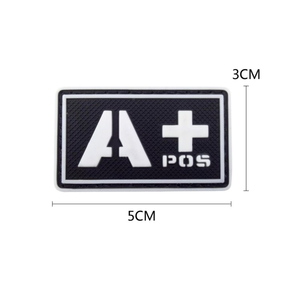 PVC Glue Stamp Blood Type Magic Sticker Embroidered Patch Emergency Armband  Helmet Decoration
