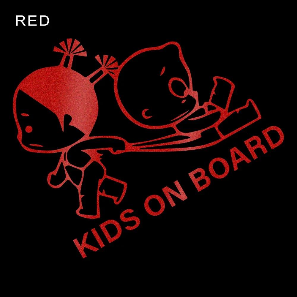 Car Body Window Windshield Creative Vinyl Decal Sticker Kids On Board Safety Warning Sign Decoration Auto Exterior Accessories