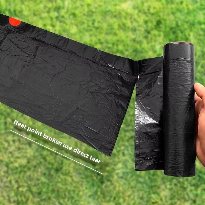 15/30PCS Extra Large Drawstring Garbage Bags Kitchen Waste Fallen Leaves Property Hotel Commercial Black Large Garbage Bags