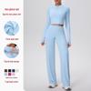 Women's Cross-border Fleece Sports Jacket & Loose Pants Set for Running, Fitness, and Yoga