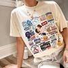 2026 Sommer Unisex Vintage Oberteil Off Campus Handgezeichnete Illustrationen Stil Unisex Hemd Herren Damen Baumwolle Rundhals Eishockey T-Shirt