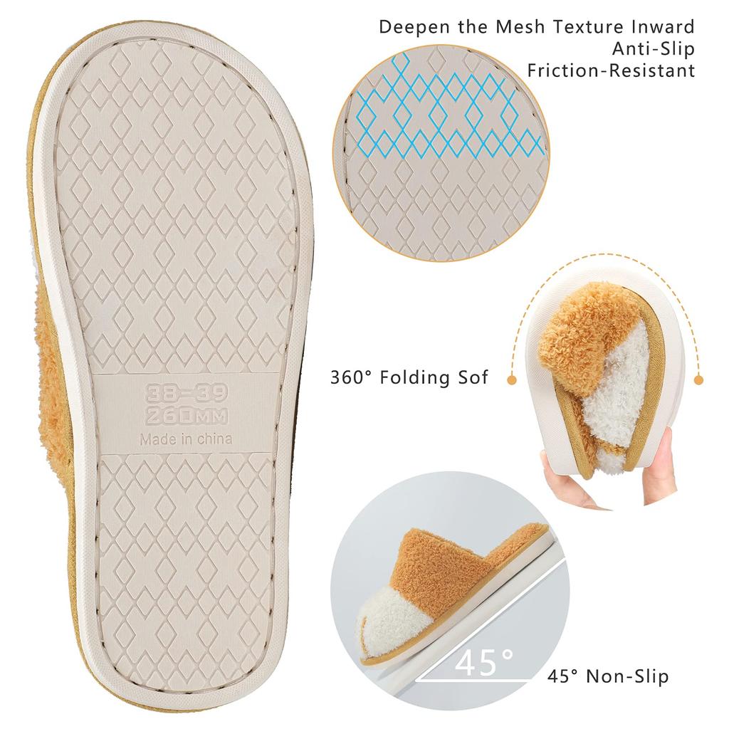 Fashion Crestar Cute Animal Slippers for Women Indoor Outdoor Memory Foam House Slippers New Soft Warm Cozy Fuzzy Bedroom Non-Slip Shoes