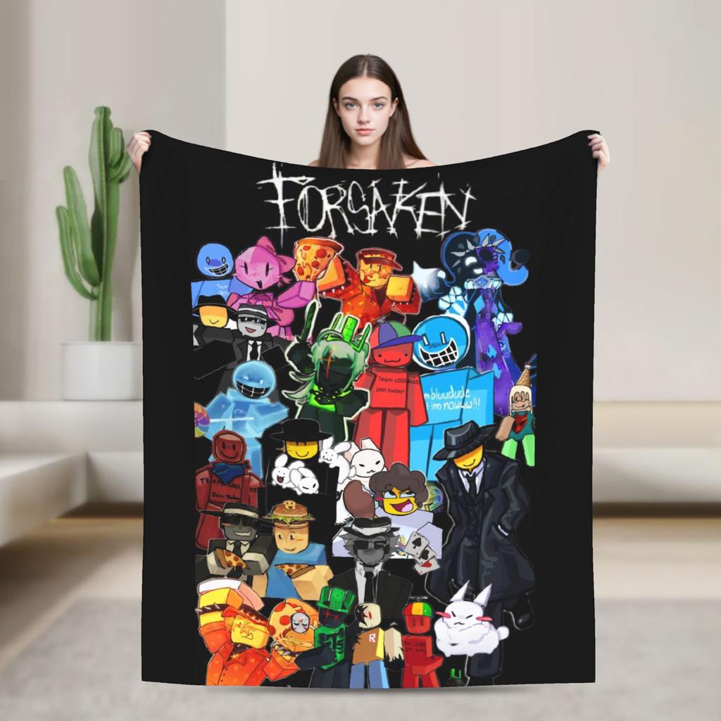 Verlassener Charakter Flanelldecke Winter Warm Weich Überwurfdecke für Kinder Heimdeko Druck Tagesdecke Sofa Bettbezug