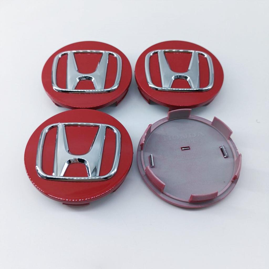 RJVK8 4pcs 69MM Emblem Car Wheel Center Cap Hub Covers Badge For H Honda Odyssey Spirior CR-V Civic HR-V City Accord Fit Pilot