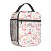 Sac à lunch animal Flamant Rose pour Femmes Filles Portable Réutilisable Thermique Refroidisseur Sac Tote Lunch pour École Bureau Pique-nique en Plein Air