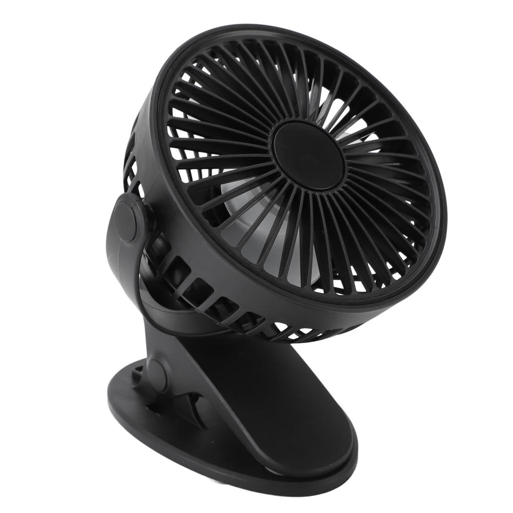 Clip On Fan 360 Degree Rotatable 3 Gears Quiet USB Charging Portable Small Desk Fan for Office