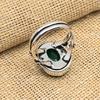 Faceted Green Onyx Gemstone 925 Solid Sterling Silver Handmade Lovely Ring Jewelry