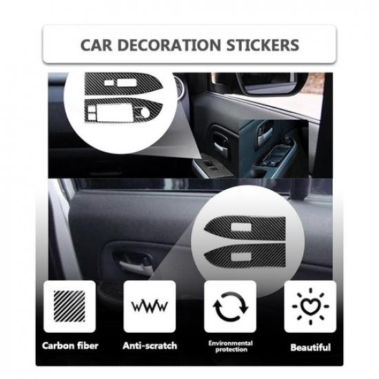 For Suzuki Grand Vitara 2006-13 Carbon Fiber Window Lift Switch Panel Cover Trim