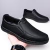 Spring New Shoes for Men Leather Casual Shoes Comfortable Slip-On Loafers Round Toe Flat Leisure Shoes
