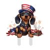 Independence Day Creative Dachshund Ground Plug Courtyard Garden Layout Plug Decoration
