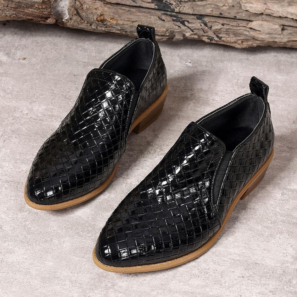 Women's Shoes Spring and Autumn Ladies Pumps Pointed Toe Deep Mouth Single Shoes Solid Casual Chunky Heeled Loafers