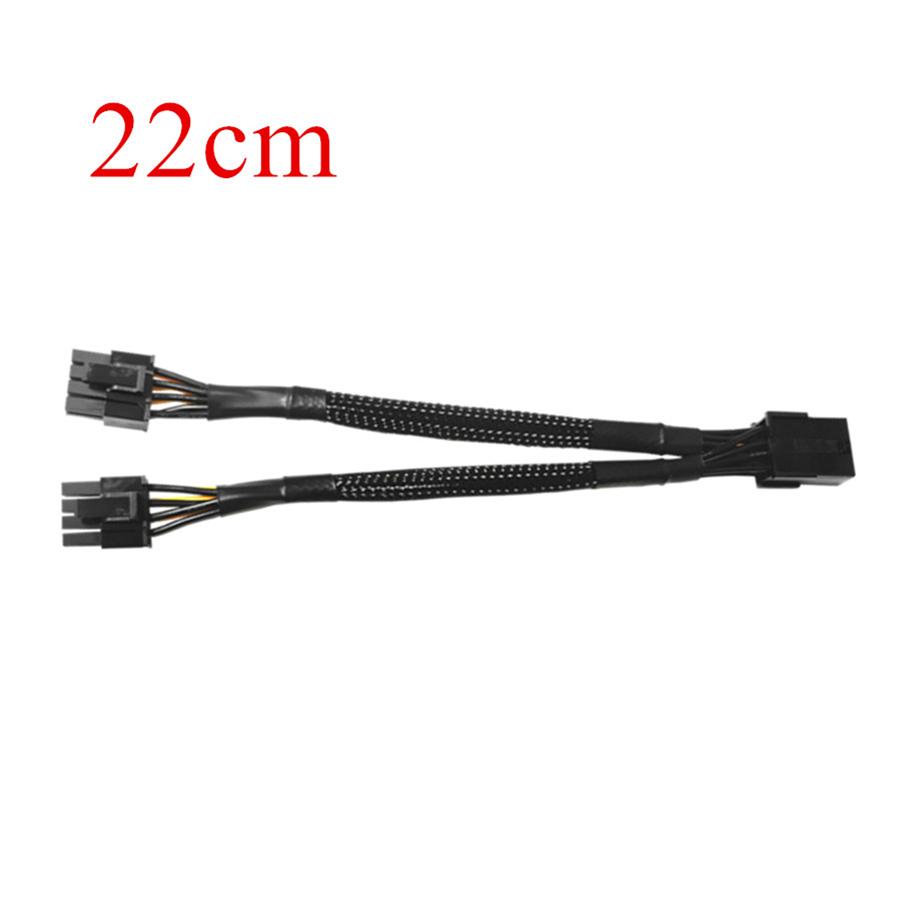 10Pcs 22cm GPU PCIE 8 Pin Female To Dual 2X 8 (6+2) Pin Male Power Adapter Cable