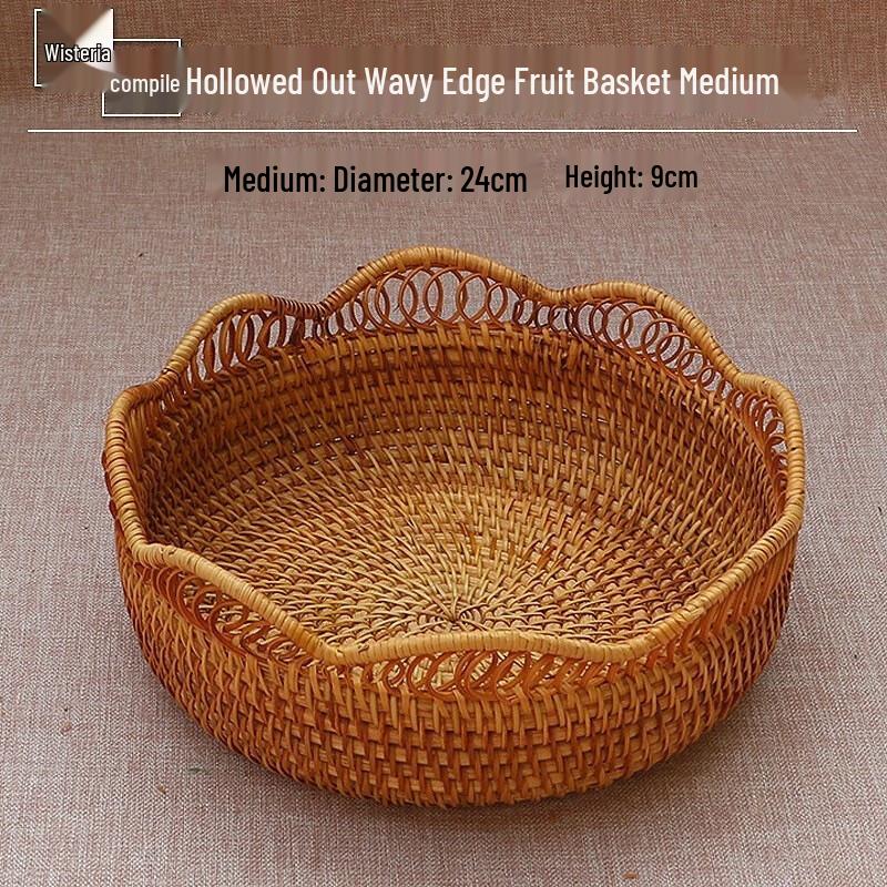 Handwoven Rattan Fruit Basket