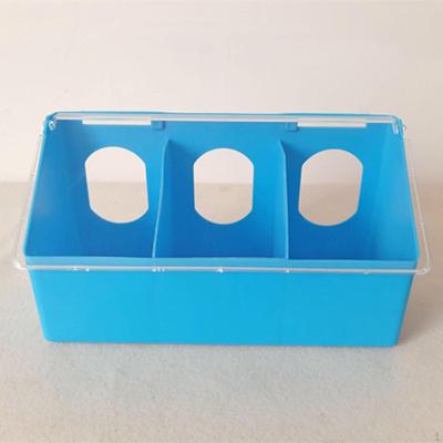 Pigeon Two Hole Hanging Cage Box, Dove Bird Slot Feeder, Food Feeding Box