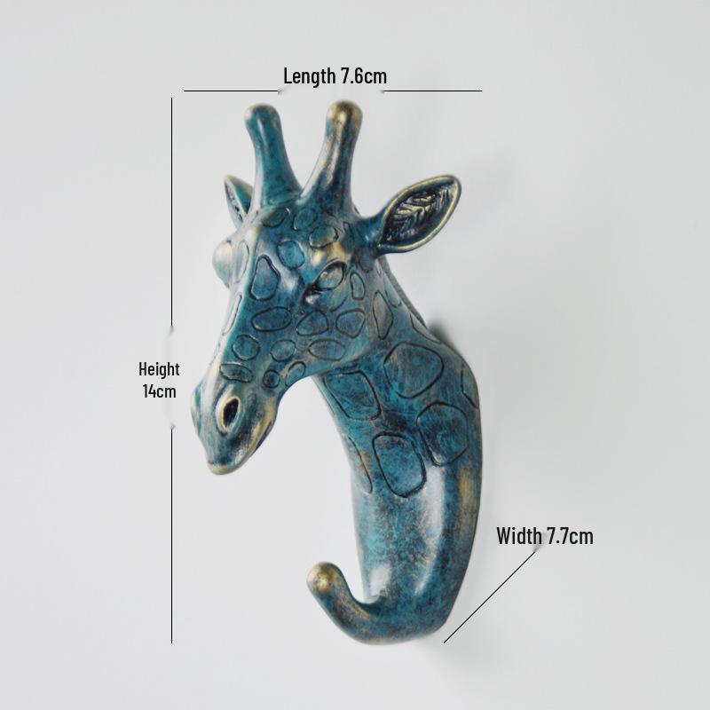 Deer Head Cartoon Wall Hook - New Creative Punch-Free Design for Home Decoration