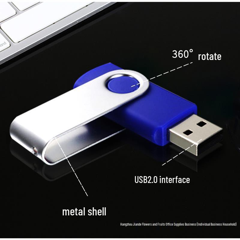 Drehbarer Metallclip USB-Speicherstick - Kleine Kapazitäten: 32MB-512MB, 1GB-4GB, Ideal zum Bieten